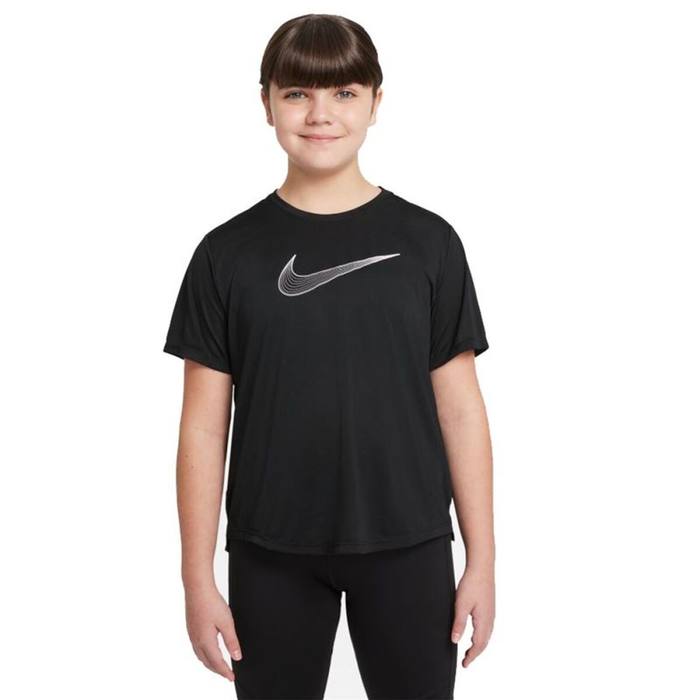 Tricou cu Mânecă Scurtă pentru Copii Nike DD7639-010 Negru