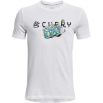 Tricou cu Mânecă Scurtă pentru Copii Under Armour 1374219-100 Alb