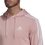 Hanorac cu Glugă Bărbați Adidas Essentials 3 Bandas Roz deschis