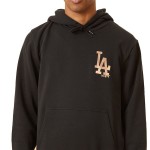 Hanorac cu Glugă Bărbați New Era LA Dodger Metallic Logo Black M Negru