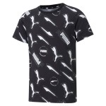Tricou cu Mânecă Scurtă pentru Copii Puma 585889 01 Negru