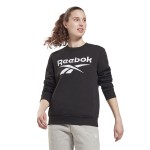 Hanorac fără Glugă Femei Reebok identity Logo Fleece W Negru