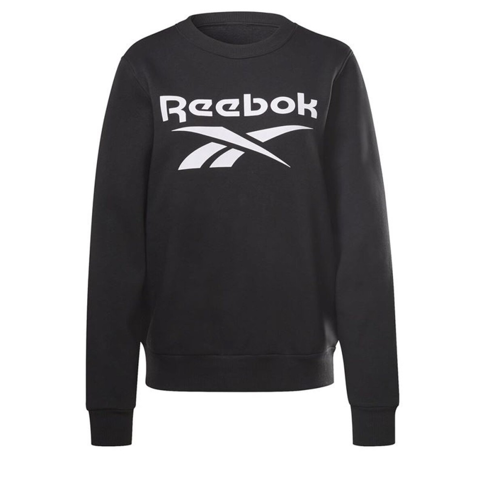 Hanorac fără Glugă Femei Reebok identity Logo Fleece W Negru