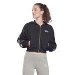 Jachetă Sport de Damă Reebok Tape Pack Full Zip W Negru