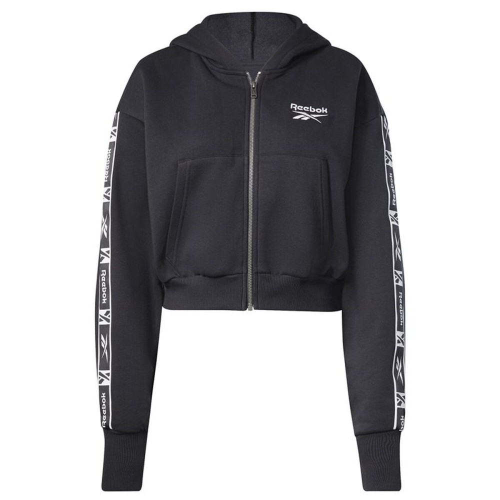 Jachetă Sport de Damă Reebok Tape Pack Full Zip W Negru