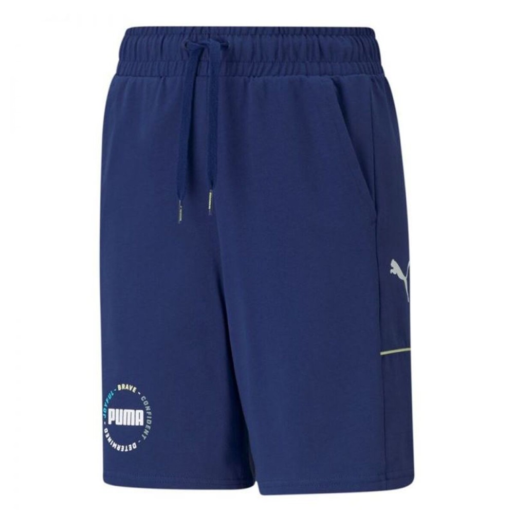Pantaloni Scurți Sport pentru Copii Puma Alpha Jersey Albastru