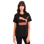 Tricou cu Mânecă Scurtă Femei Puma Puma Classics Logo Tee Negru