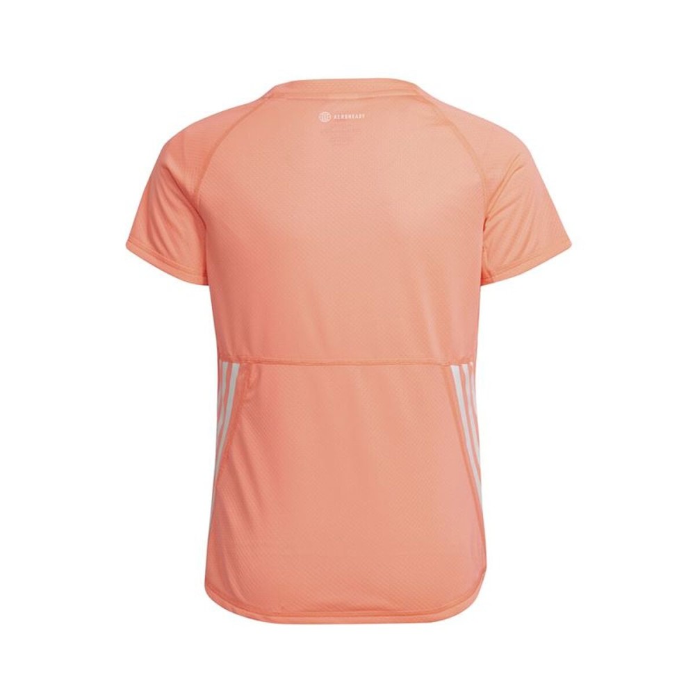 Tricou cu Mânecă Scurtă pentru Copii Adidas Aeroready 3 Bandas Somon