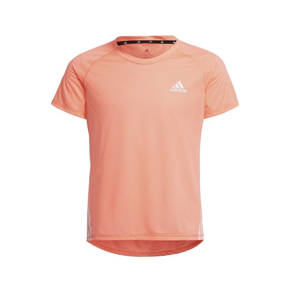 Tricou cu Mânecă Scurtă pentru Copii Adidas Aeroready 3 Bandas Somon