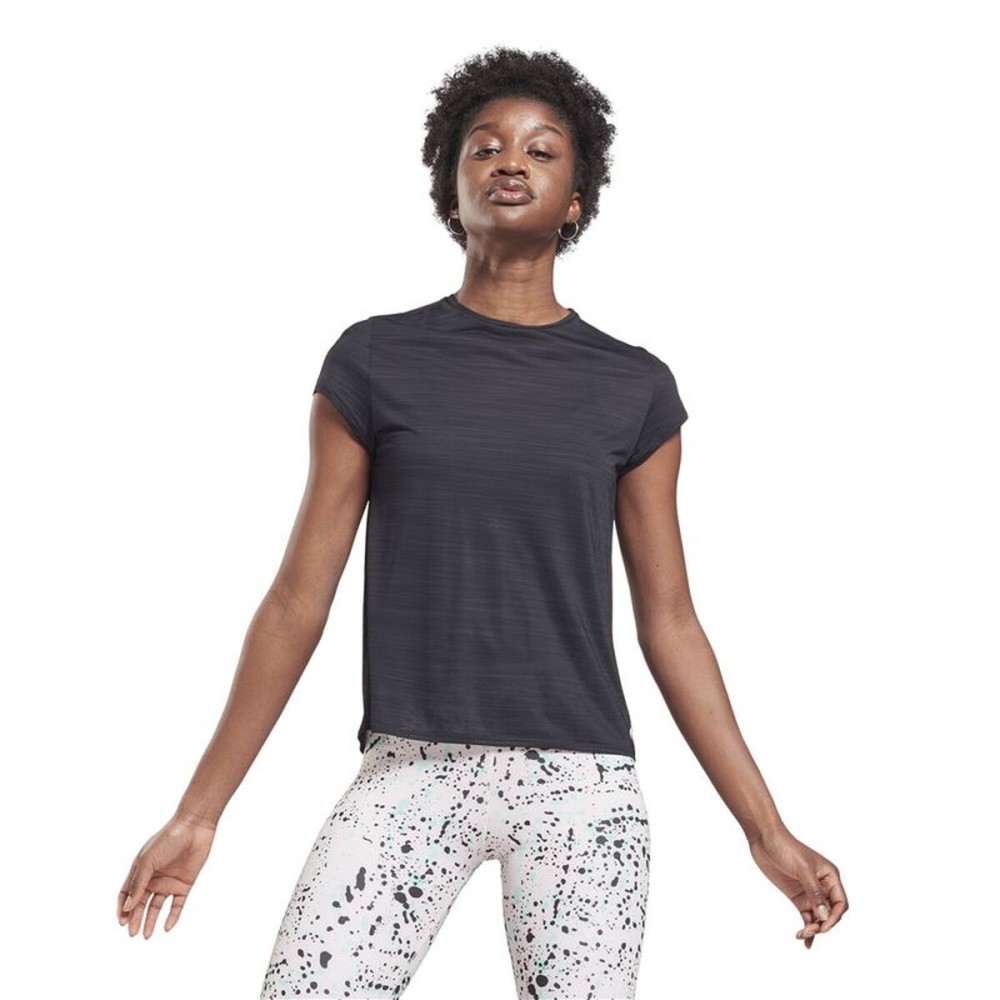 Tricou cu Mânecă Scurtă Femei Reebok Workout Ready Activchill Negru