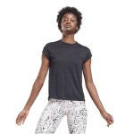 Tricou cu Mânecă Scurtă Femei Reebok Workout Ready Activchill Negru