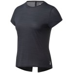 Tricou cu Mânecă Scurtă Femei Reebok Workout Ready Activchill Negru