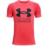 Tricou cu Mânecă Scurtă pentru Copii Under Armour Tech Hybrid Roșu