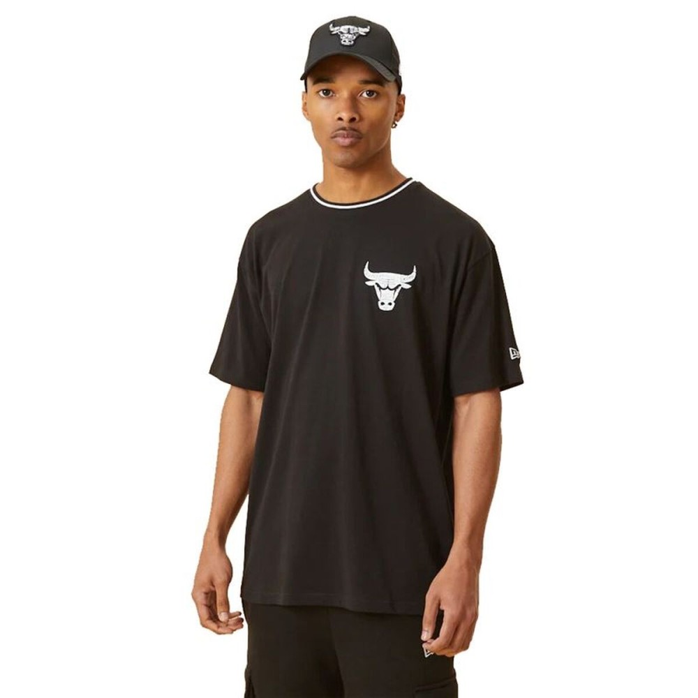 Tricou de baschet New Era Chicago Bulls Graphic M Negru