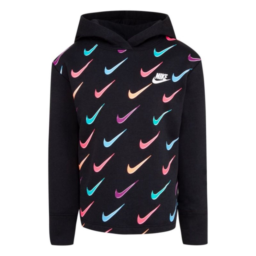 Hanorac cu glugă pentru fete Nike NSW Kids Negru