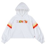 Hanorac cu glugă pentru fete Levi's Full Sleeve High Rise Girl Alb