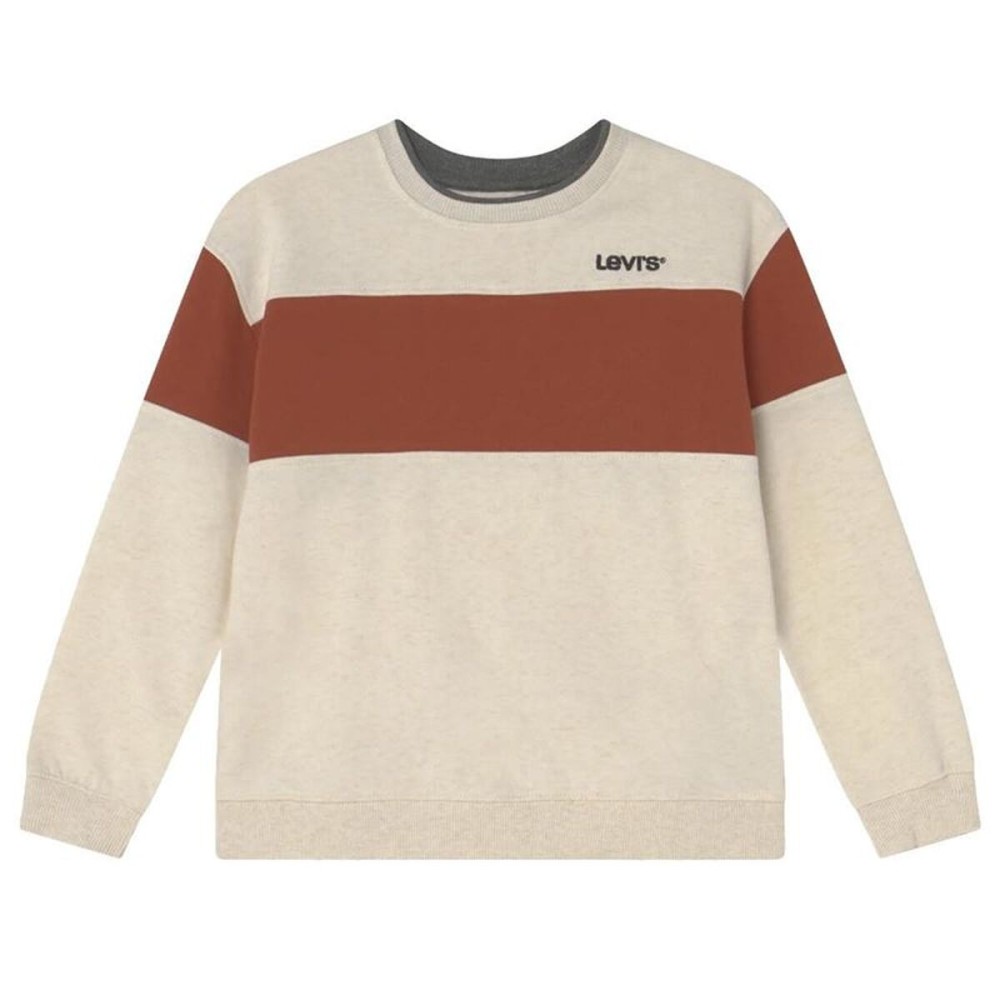 Hanorac fără Glugă Copii Levi's Colorblock Crewneck Galben
