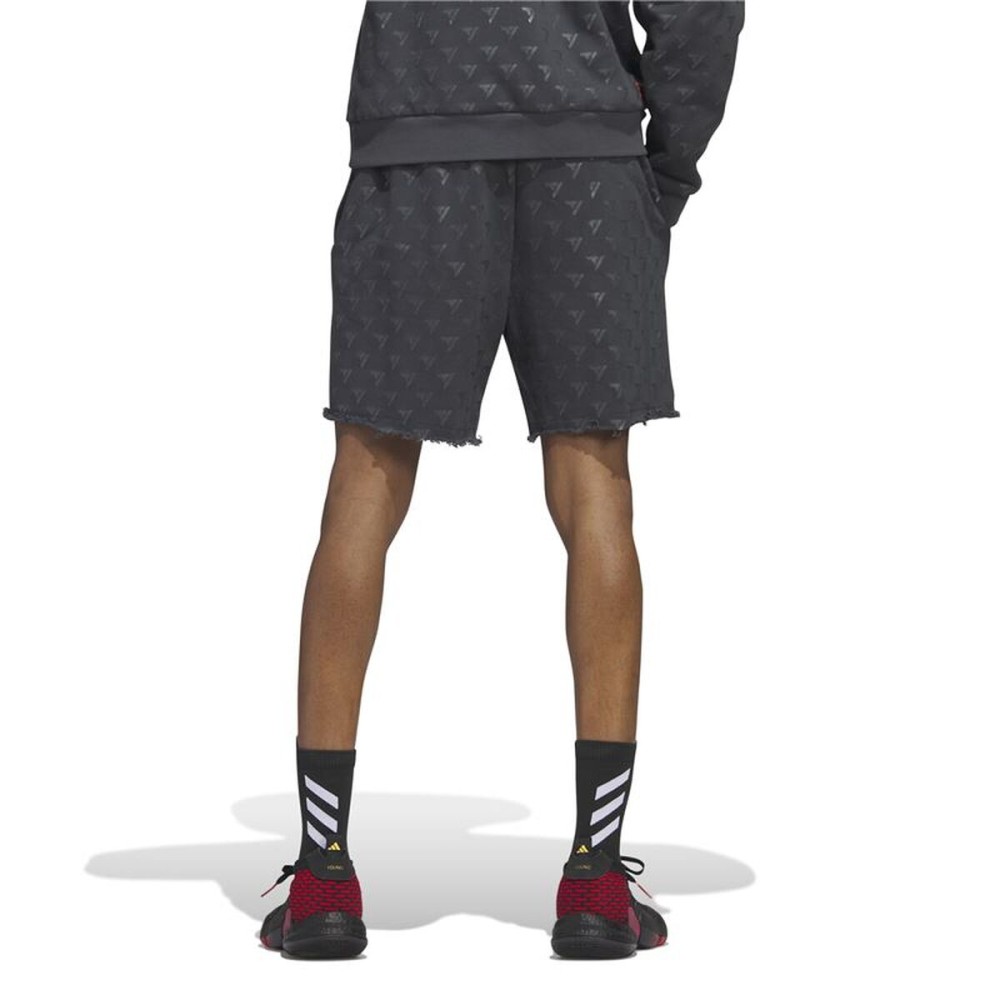 Pantaloni Scurți Sport pentru Bărbați Adidas Trae Allover Print Gri