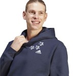 Hanorac cu Glugă Bărbați Adidas Bl Fl Hd Q3 Fl Bleumarin