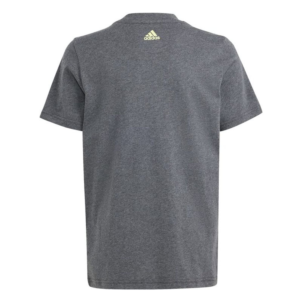 Tricou cu Mânecă Scurtă pentru Copii Adidas Essentials Big Logo Gri