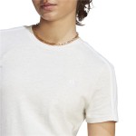 Tricou cu Mânecă Scurtă Femei Adidas 3S Alb
