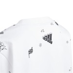 Hanorac fără glugă pentru fete Adidas Jg Bluv Q3Sweat Alb