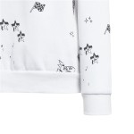 Hanorac fără glugă pentru fete Adidas Jg Bluv Q3Sweat Alb