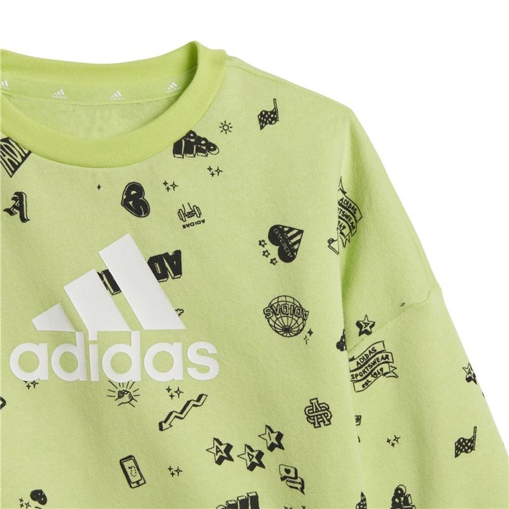 Set Sport pentru Bebeluși Adidas Bluv Q3 Cset Verde deschis