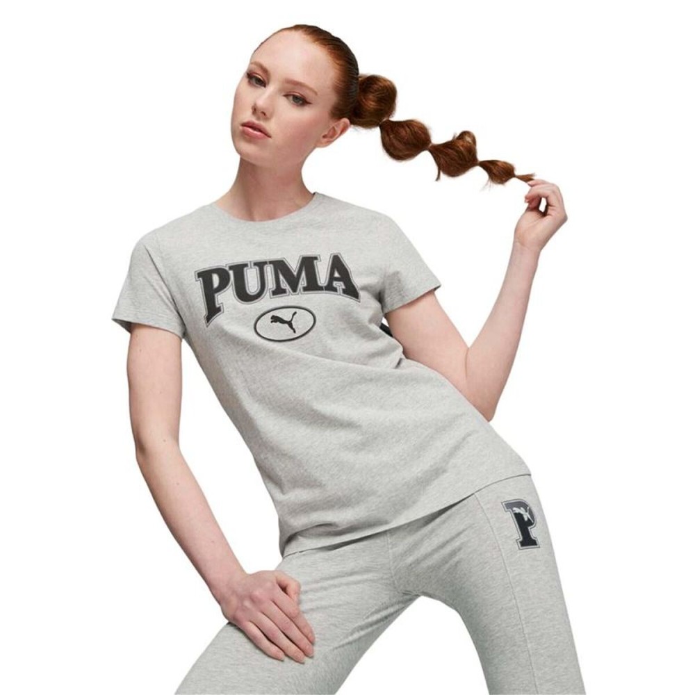 Tricou cu Mânecă Scurtă Femei Puma 676611 04 Gri deschis