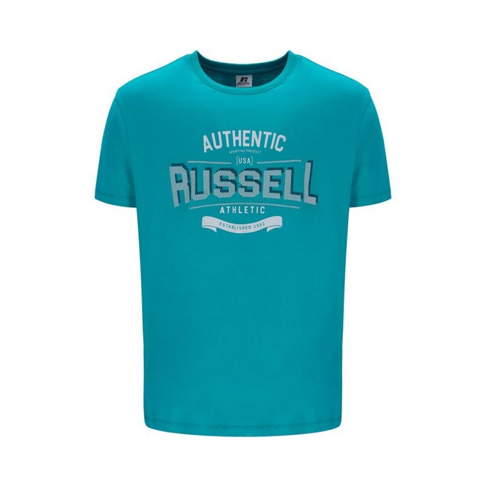Tricou cu Mânecă Scurtă Bărbați Russell Athletic A30081-L6 146 Acvamarin (M)