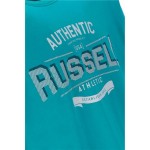 Tricou cu Mânecă Scurtă Bărbați Russell Athletic A30081-L6 146 Acvamarin (M)