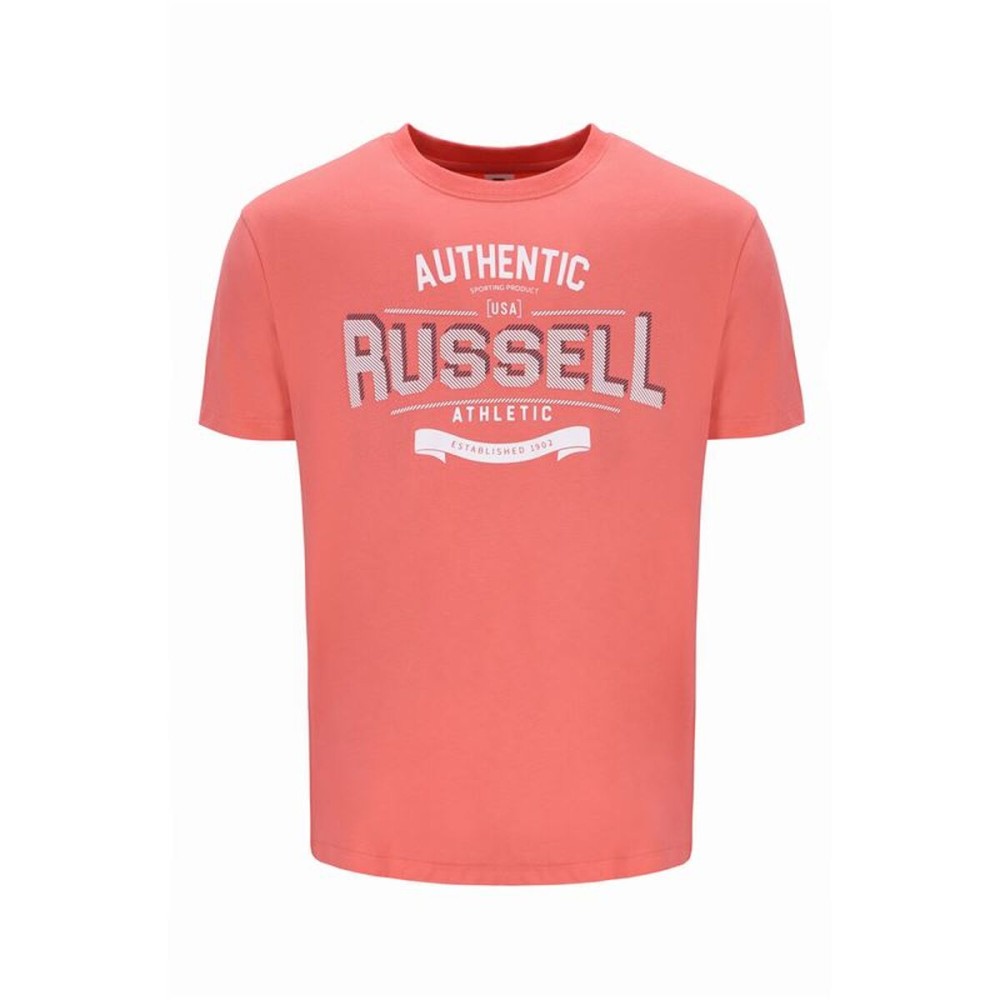 Tricou cu Mânecă Scurtă Bărbați Russell Athletic A30081-PC 380 Portocaliu (M)
