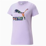 Tricou cu Mânecă Scurtă Femei Puma Classics Lavandă