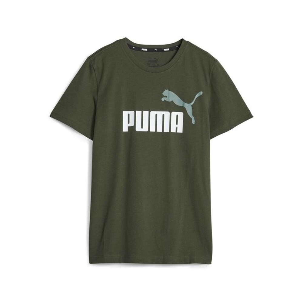 Tricou cu Mânecă Scurtă pentru Copii Puma Ess+ 2 Col Logo Verde inchis