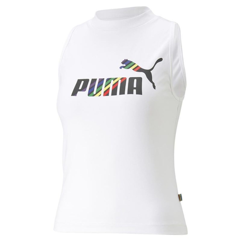 Tricou cu Mânecă Scurtă Femei Puma Ess+ Love Is Love Sl Alb