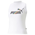 Tricou cu Mânecă Scurtă Femei Puma Ess+ Love Is Love Sl Alb