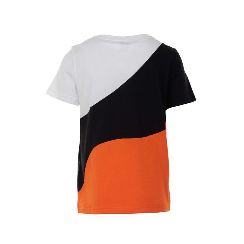 Tricou cu Mânecă Scurtă pentru Copii Puma Power Cat Negru