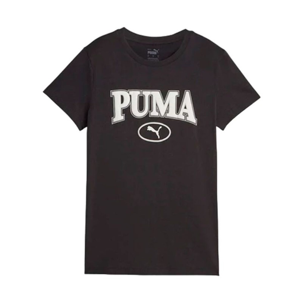 Tricou cu Mânecă Scurtă Femei Puma Squad Graphicc T Negru