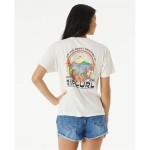 Tricou cu Mânecă Scurtă Femei Rip Curl Brighter Sun Relaxed Alb