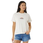 Tricou cu Mânecă Scurtă Femei Rip Curl Brighter Sun Relaxed Alb