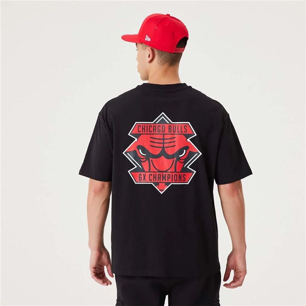 Tricou cu Mânecă Scurtă Bărbați New Era Championship Chicago Bulls Negru