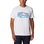 Tricou Sport cu Mânecă Scurtă Columbia Sun Trek™ Graphic Alb