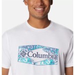 Tricou Sport cu Mânecă Scurtă Columbia Sun Trek™ Graphic Alb