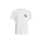 Tricou cu Mânecă Scurtă pentru Copii Jack & Jones tampa Back Bej