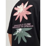 Tricou cu Mânecă Scurtă pentru Copii Jack & Jones tampa Back Negru