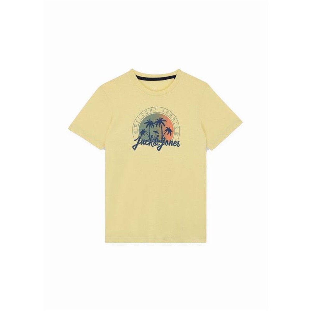 Tricou cu Mânecă Scurtă pentru Copii Jack & Jones Jjsummer Smu Vibe Ss Crew Galben