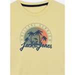 Tricou cu Mânecă Scurtă pentru Copii Jack & Jones Jjsummer Smu Vibe Ss Crew Galben