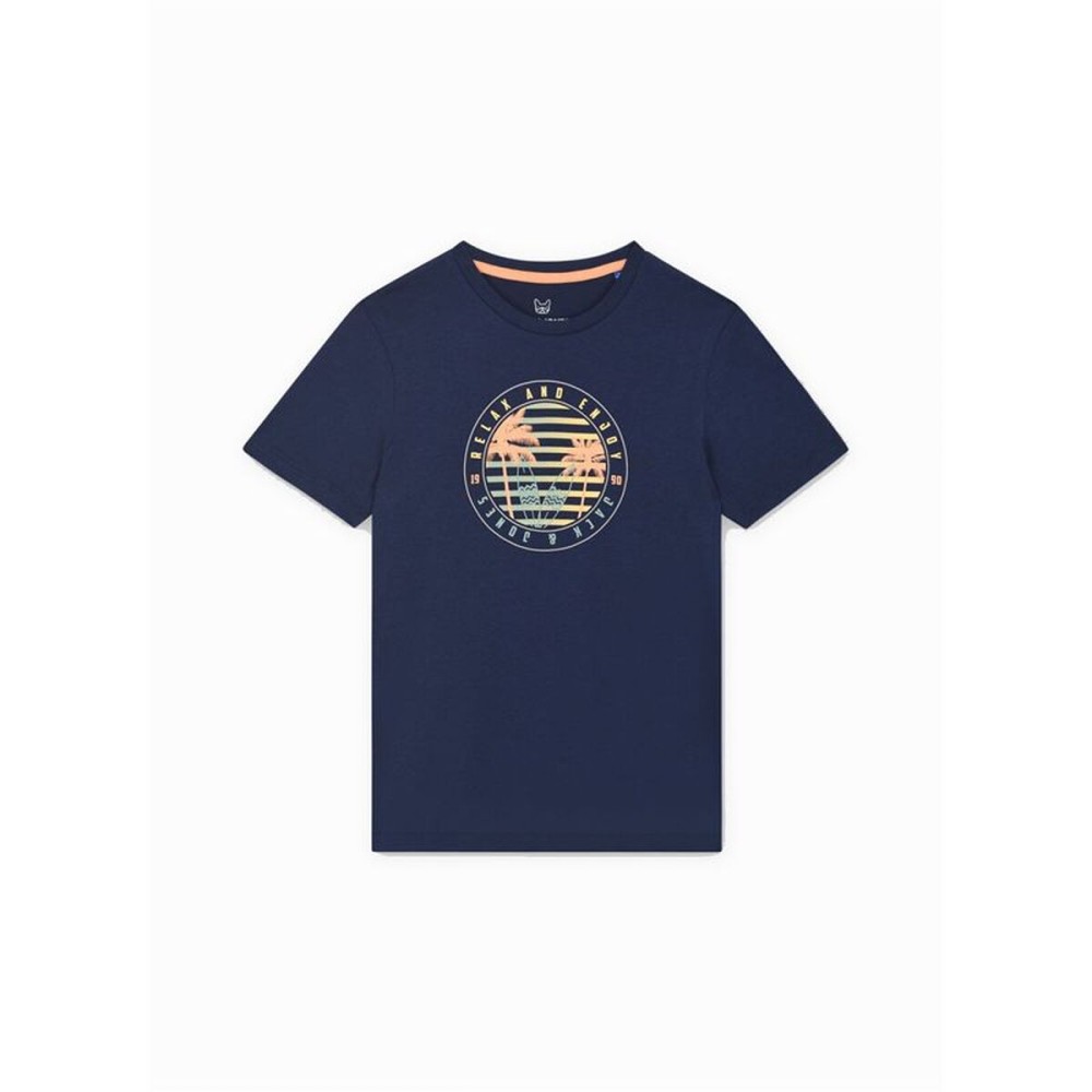 Tricou cu Mânecă Scurtă pentru Copii Jack & Jones Jjsummer Smu Vibe Tee Ss Crew Bleumarin