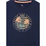 Tricou cu Mânecă Scurtă pentru Copii Jack & Jones Jjsummer Smu Vibe Tee Ss Crew Bleumarin