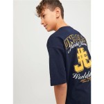 Tricou cu Mânecă Scurtă pentru Copii Jack & Jones Jorcole Back Print Tee Ss Bleumarin